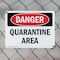 Signmission Quarantine Area Danger Sign, Plastic, 14in W x 10in L, 2PK OS-2PACK-DS-P-1014-L-1871 - alternate 8